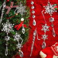 10pcs Christmas Tree Hanging Pendants Acrylic Ice Strip Snow Ceiling Xmas Ornaments New Year Christmas Decoration Home Decor samsegir