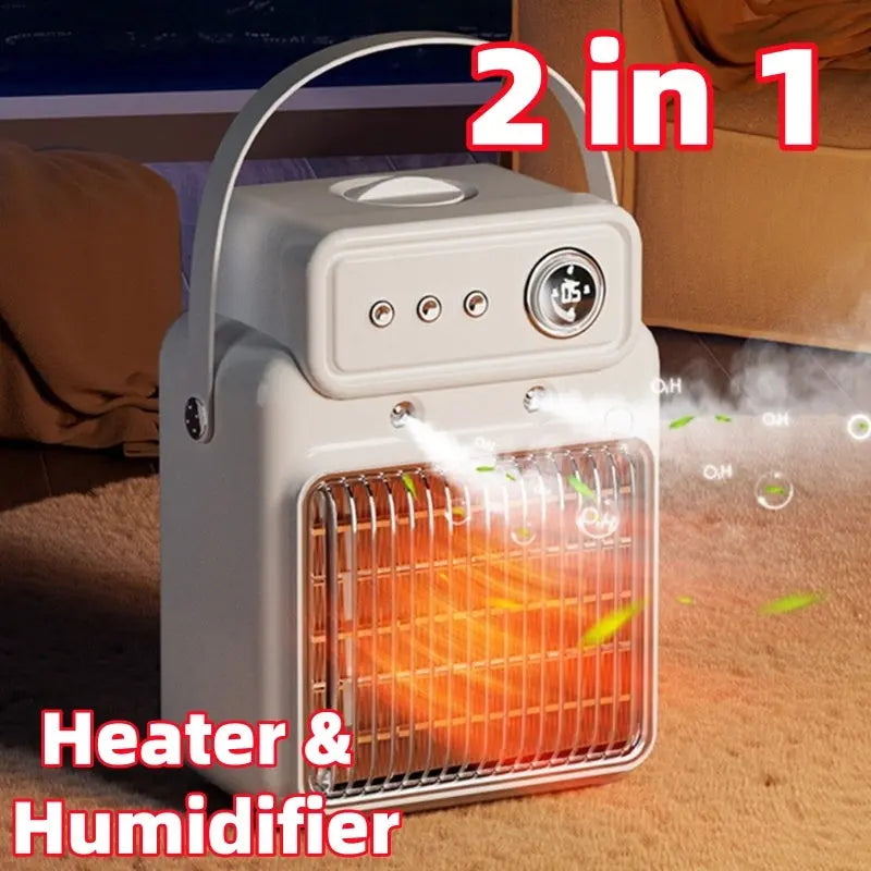 1200W 2 In 1 Efficient Room Heater Humidifying Table Heater Overheating Protections Heater Indoor Heater Suitable For Offices samsegir