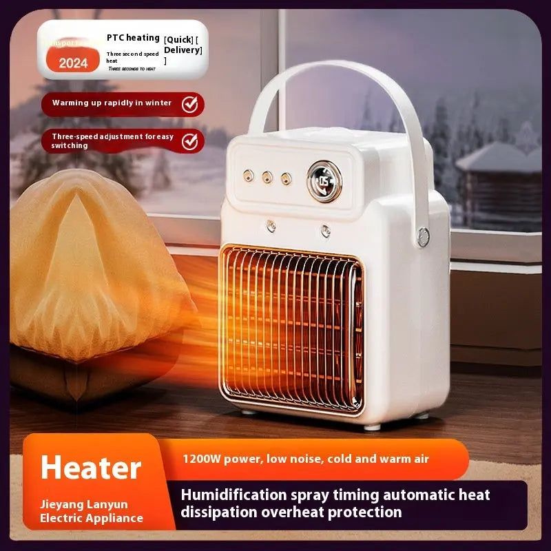 1200W 2 In 1 Efficient Room Heater Humidifying Table Heater Overheating Protections Heater Indoor Heater Suitable For Offices samsegir