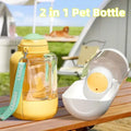 2 In 1 Dog Large Capacity Pets Out Drinking Pot Cat Water Dispenser Portable Water Cup Water And Food Integrated Bowl Pet Products samsegir