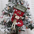 2024 New Year Xmas Big Stockings Set Decorations Christmas 3D Plush Big Sock Christmas Tree Pendant Decorating Supplies samsegir