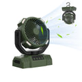 Camping Fan Outdoor Fan Light Household Fan Mobile Phone Charging Treasure LED Light Double Hook Camping Fan onsam