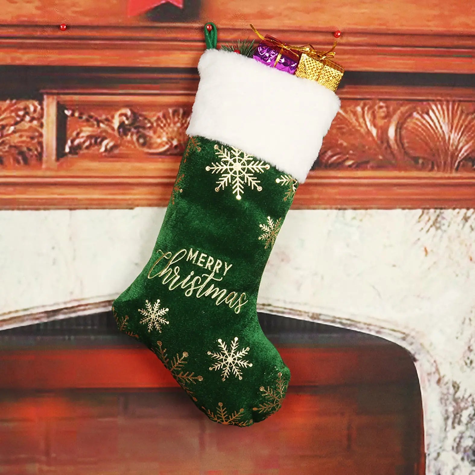 Christmas Decorative Stockings Embroidery Candy samsegir