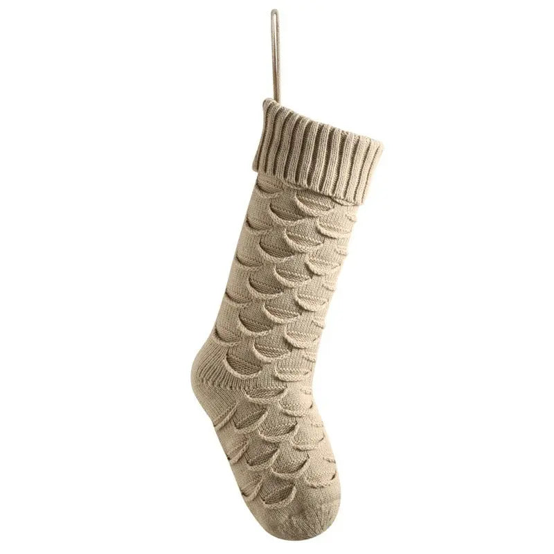 Christmas Gift Bag Decorative Socks Knitted Hanging Decoration samsegir