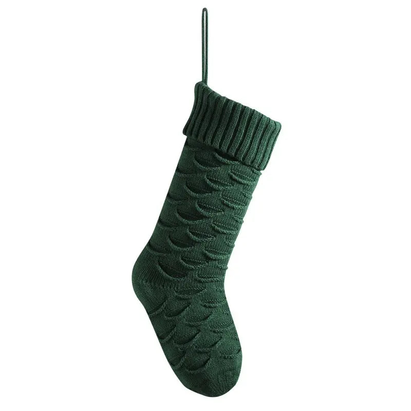 Christmas Gift Bag Decorative Socks Knitted Hanging Decoration samsegir