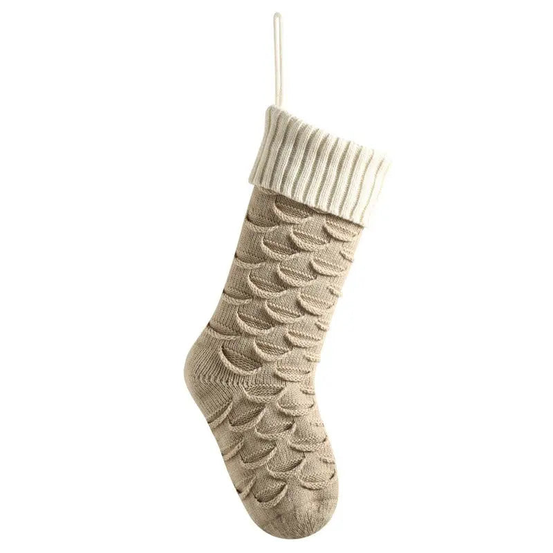 Christmas Gift Bag Decorative Socks Knitted Hanging Decoration samsegir