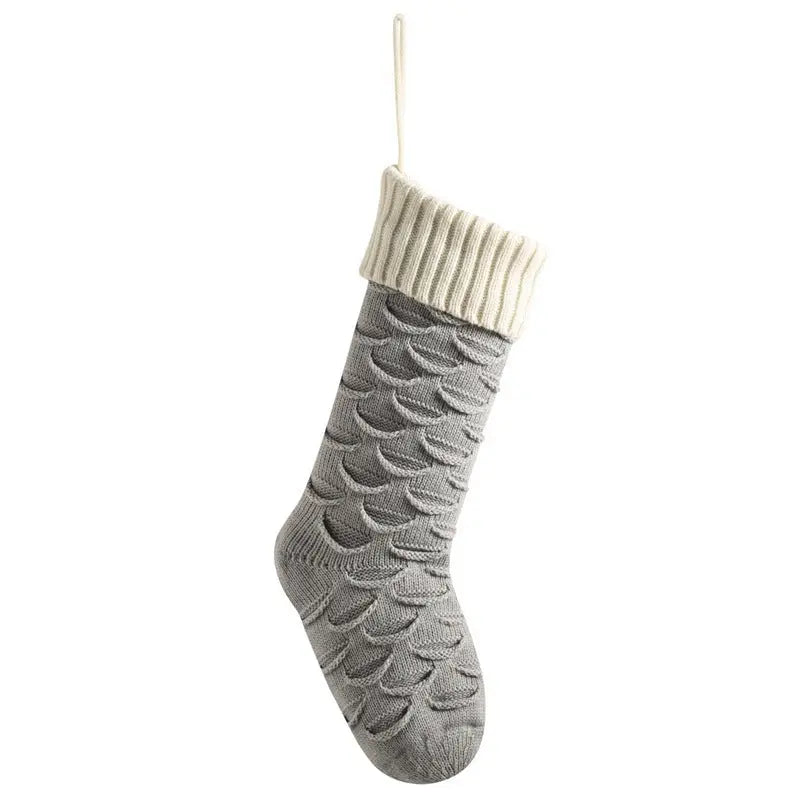 Christmas Gift Bag Decorative Socks Knitted Hanging Decoration samsegir