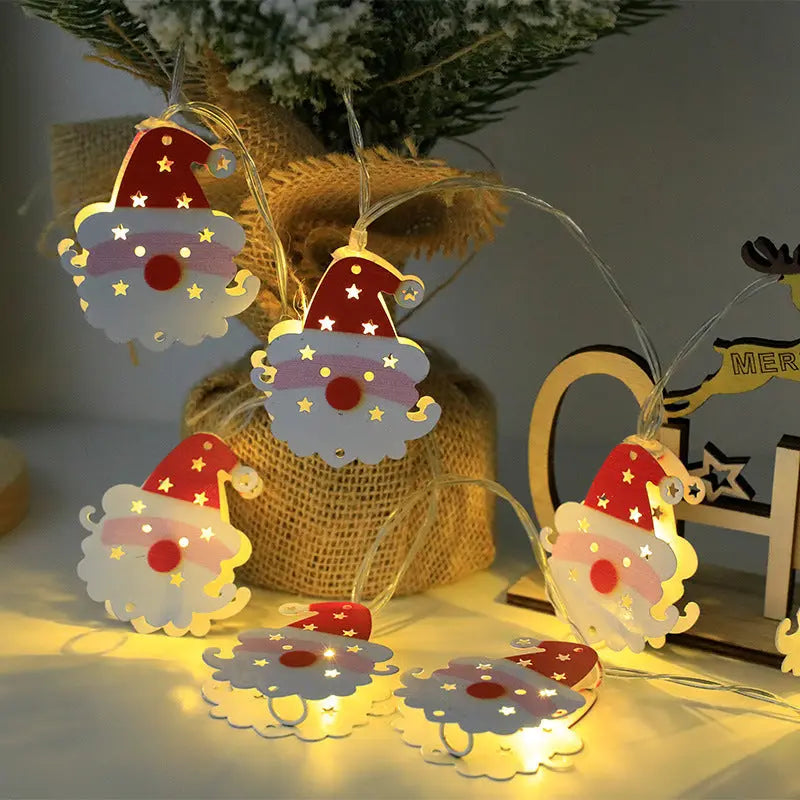 Christmas LED Light String Santa Claus Elk Snowman Xmas Ornament String Light Christmas Decorations New Year Navidad Gift samsegir