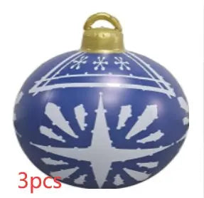 Christmas Ornament Ball Outdoor Pvc 60CM Inflatable Decorated Ball PVC Giant Big Large Balls Xmas Tree Decorations Toy Ball samsegir