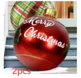 Christmas Ornament Ball Outdoor Pvc 60CM Inflatable Decorated Ball PVC Giant Big Large Balls Xmas Tree Decorations Toy Ball samsegir