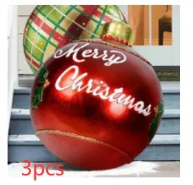 Christmas Ornament Ball Outdoor Pvc 60CM Inflatable Decorated Ball PVC Giant Big Large Balls Xmas Tree Decorations Toy Ball samsegir