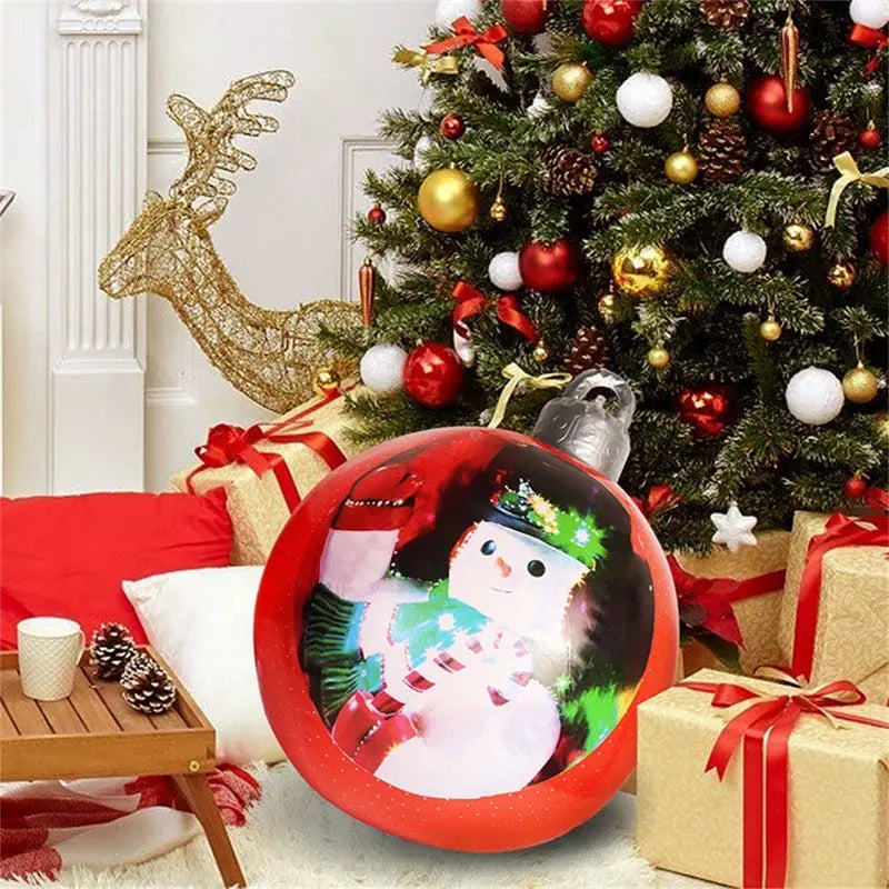 Christmas Ornament Ball Outdoor Pvc 60CM Inflatable Decorated Ball PVC Giant Big Large Balls Xmas Tree Decorations Toy Ball samsegir