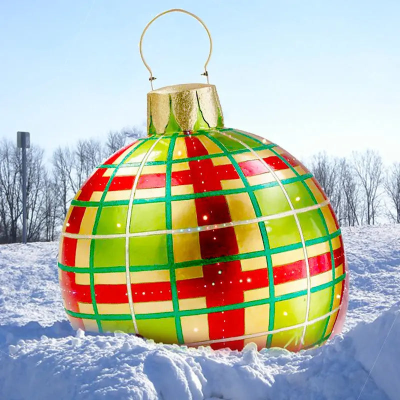 Christmas Ornament Ball Outdoor Pvc 60CM Inflatable Decorated Ball PVC Giant Big Large Balls Xmas Tree Decorations Toy Ball samsegir