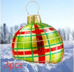 Christmas Ornament Ball Outdoor Pvc 60CM Inflatable Decorated Ball PVC Giant Big Large Balls Xmas Tree Decorations Toy Ball samsegir