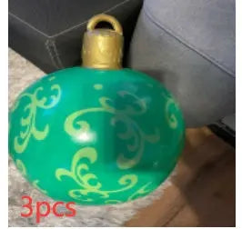 Christmas Ornament Ball Outdoor Pvc 60CM Inflatable Decorated Ball PVC Giant Big Large Balls Xmas Tree Decorations Toy Ball samsegir