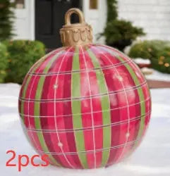 Christmas Ornament Ball Outdoor Pvc 60CM Inflatable Decorated Ball PVC Giant Big Large Balls Xmas Tree Decorations Toy Ball samsegir