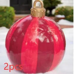 Christmas Ornament Ball Outdoor Pvc 60CM Inflatable Decorated Ball PVC Giant Big Large Balls Xmas Tree Decorations Toy Ball samsegir