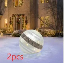 Christmas Ornament Ball Outdoor Pvc 60CM Inflatable Decorated Ball PVC Giant Big Large Balls Xmas Tree Decorations Toy Ball samsegir