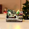 Christmas Rotating Resin Luminous Music Box Ornaments samsegir