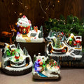 Christmas Rotating Resin Luminous Music Box Ornaments samsegir