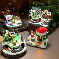 Christmas Rotating Resin Luminous Music Box Ornaments samsegir