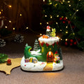 Christmas Rotating Resin Luminous Music Box Ornaments samsegir