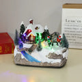 Christmas Rotating Resin Luminous Music Box Ornaments samsegir