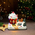 Christmas Rotating Resin Luminous Music Box Ornaments samsegir