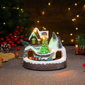 Christmas Rotating Resin Luminous Music Box Ornaments samsegir