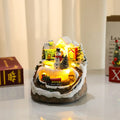 Christmas Rotating Resin Luminous Music Box Ornaments samsegir