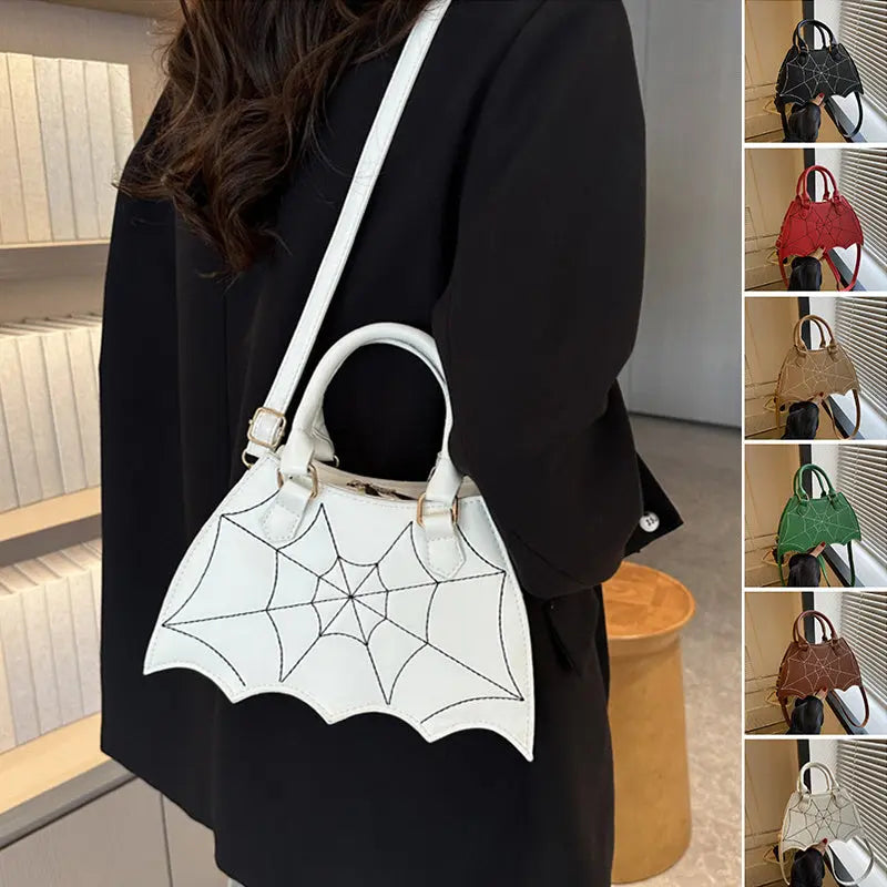 Halloween-Inspired Spider Web Crossbody Shoulder Bag for Women - Trendy Saddle Bags with Handle samsegir