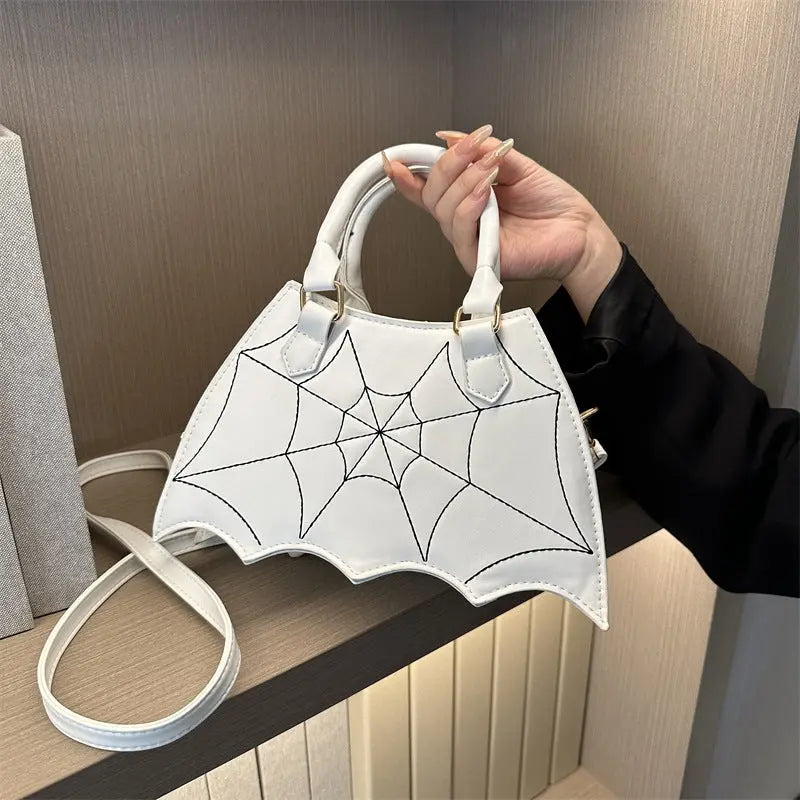 Halloween-Inspired Spider Web Crossbody Shoulder Bag for Women - Trendy Saddle Bags with Handle samsegir