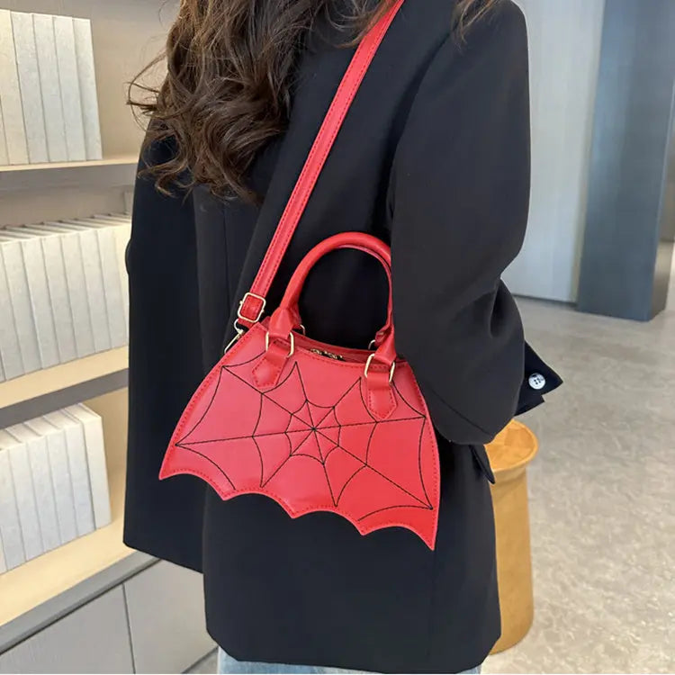 Halloween-Inspired Spider Web Crossbody Shoulder Bag for Women - Trendy Saddle Bags with Handle samsegir