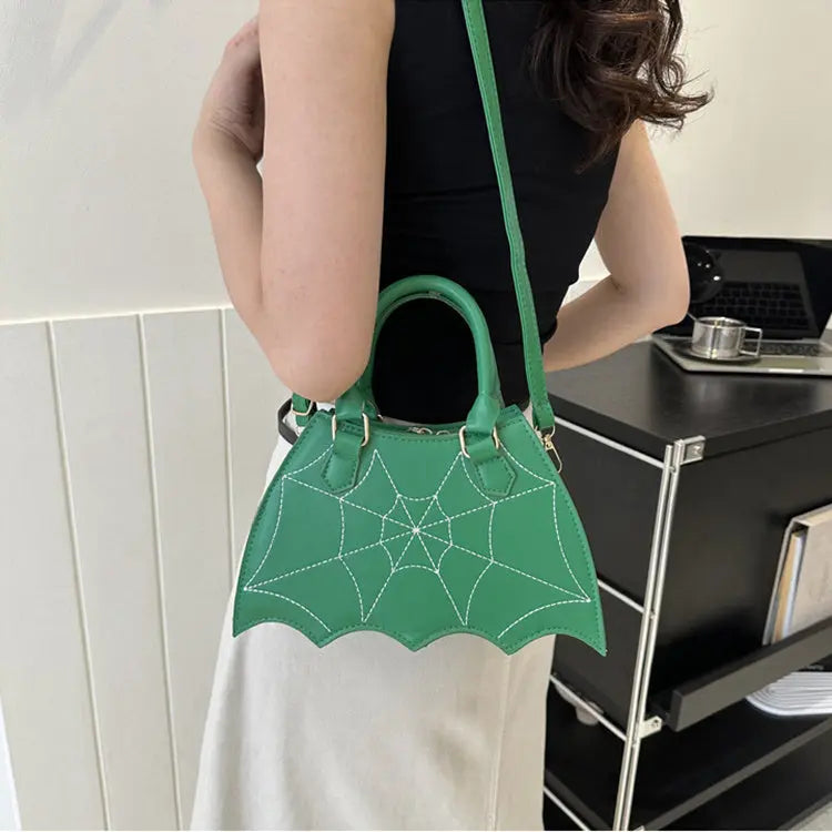 Halloween-Inspired Spider Web Crossbody Shoulder Bag for Women - Trendy Saddle Bags with Handle samsegir