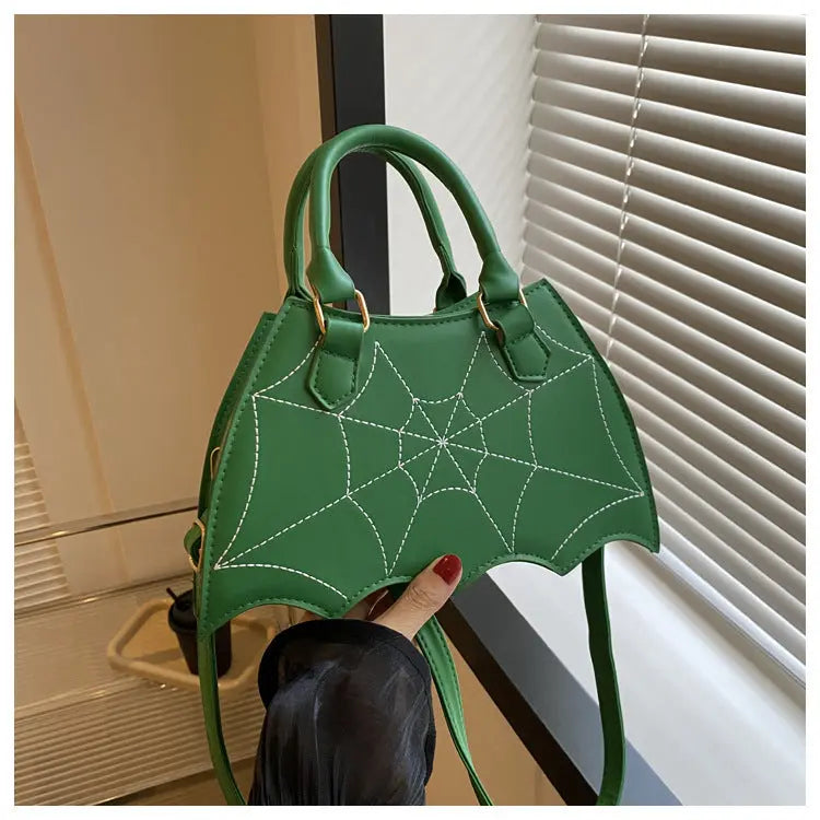 Halloween-Inspired Spider Web Crossbody Shoulder Bag for Women - Trendy Saddle Bags with Handle samsegir