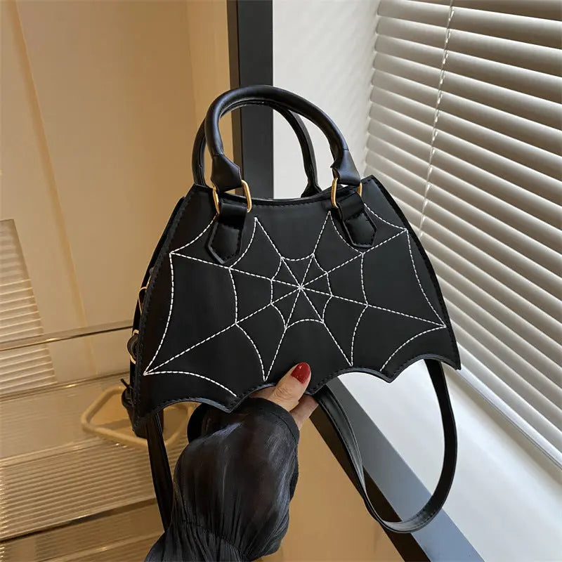 Halloween-Inspired Spider Web Crossbody Shoulder Bag for Women - Trendy Saddle Bags with Handle samsegir