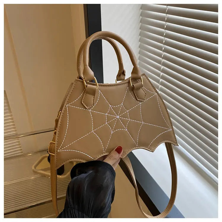 Halloween-Inspired Spider Web Crossbody Shoulder Bag for Women - Trendy Saddle Bags with Handle samsegir