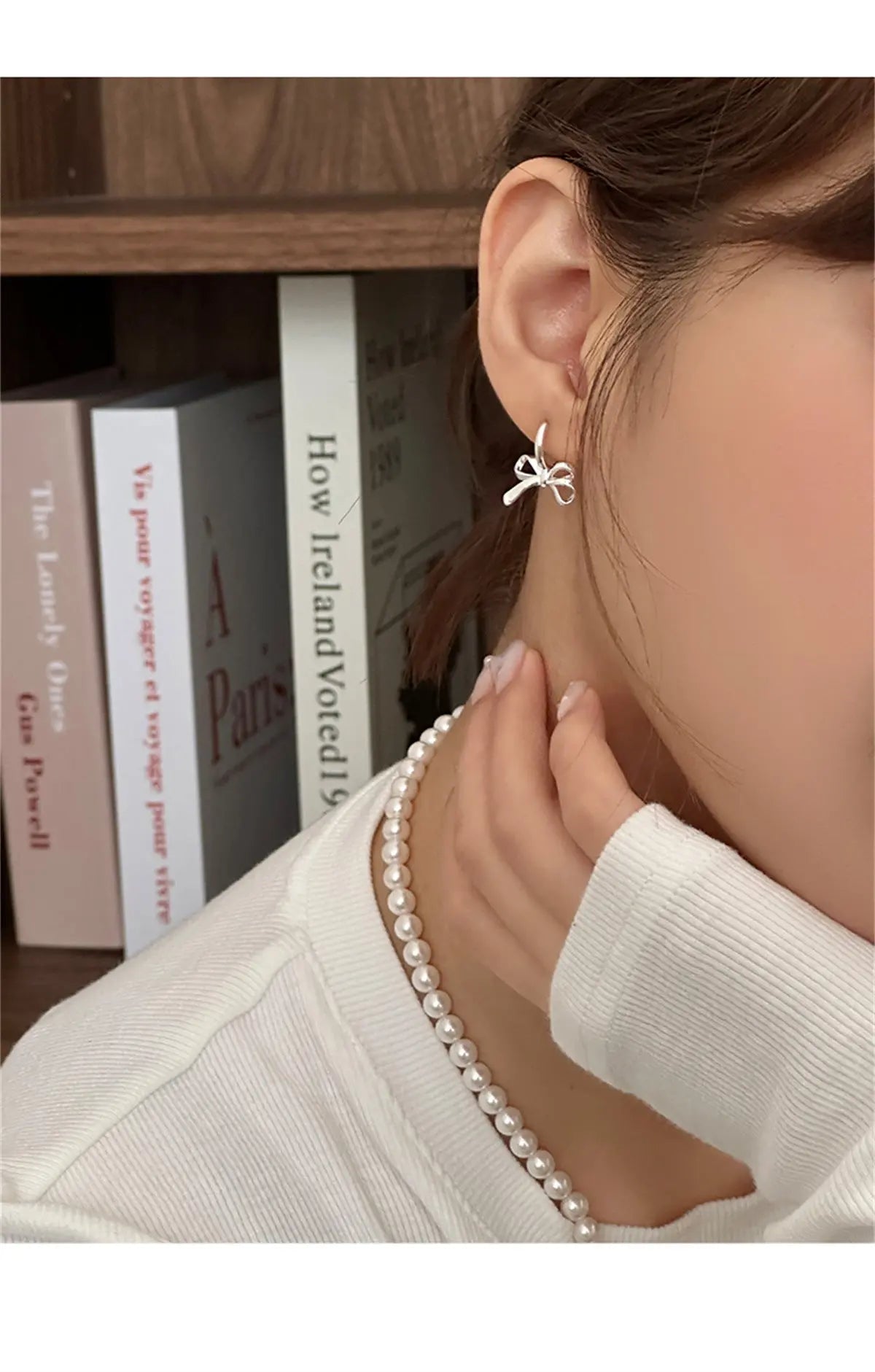 Ladies Bow Exquisite Niche High-grade Earrings samsegir