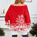 Little Snowflake Christmas Sweater Casual Off-the-shoulder Sweater Women samsegir