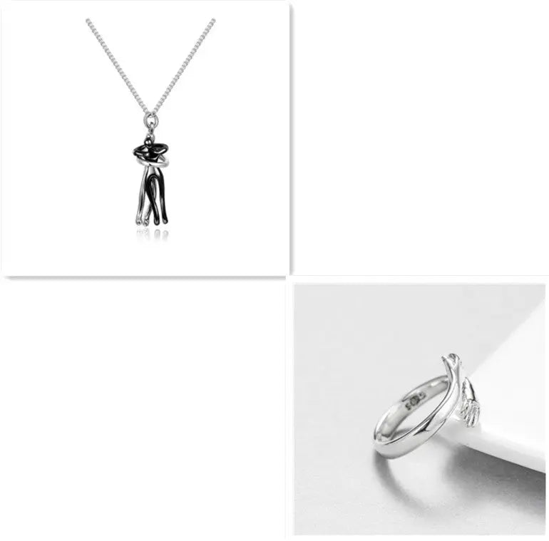 Love Hug Necklace Unisex Men Women Couple Jewelry Simple Temperament Clavicle Chain Valentines Day Lover Gift samsegir