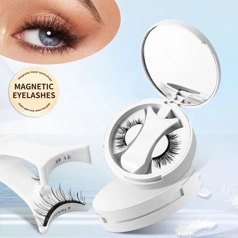 Magnetic False Eyelashes Integrated Storage Box Glue-free Magnet False Eyelashes Natural Makeup Tools With Applicater samsegir