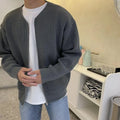 Men Zip Up Knitted Cardigan Lined Funnel Neck Jumper Sweater Pockets Coat All Seasons Comfortable Soft Long Sleeve samsegir