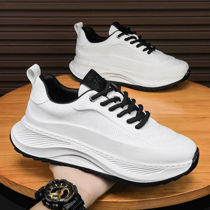 Men's Thick-soled Sports Shoes Casual Breathable Sneakers Lace-up Dad Shoes Boy samsegir