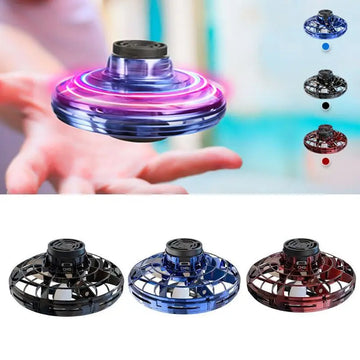 Mini Fingertip Gyro Interactive Decompression Toy Drone LED UFO Type Flying Helicopter Spinner Toy Kids samsegir