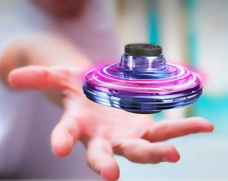 Mini Fingertip Gyro Interactive Decompression Toy Drone LED UFO Type Flying Helicopter Spinner Toy Kids samsegir