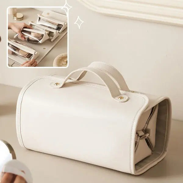 New Folding Cosmetic Bag Large Capacity Portable Handbag Waterproof Travel Storage Washing Bag For Women samsegir