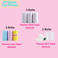 Portable Mini Printer HD Photo Pocket Thermal Label With White Color Adhesive Paper Wireless Bluetooth Learning Paper Mini Maker samsegir