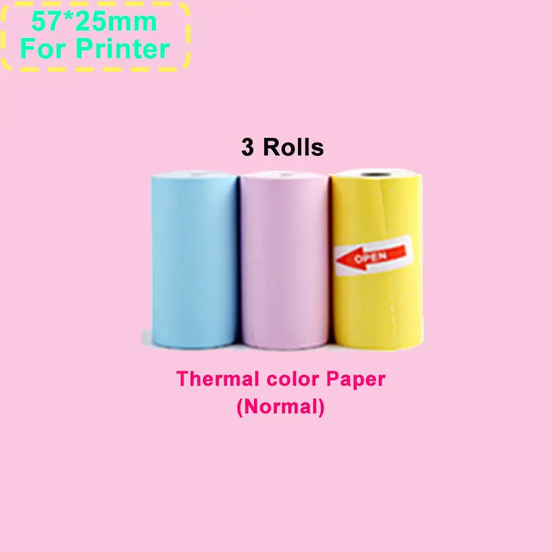 Portable Mini Printer HD Photo Pocket Thermal Label With White Color Adhesive Paper Wireless Bluetooth Learning Paper Mini Maker samsegir