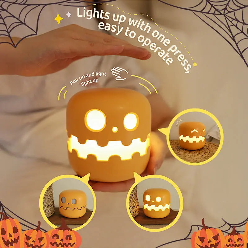 Pumpkin Lamp Bedside Halloween Funny Decoration Ambience Light For Bedrooms Living Room Decoration Kids Birthday Gift Halloween Decorations samsegir