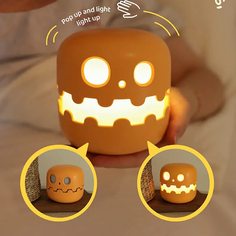 Pumpkin Lamp Bedside Halloween Funny Decoration Ambience Light For Bedrooms Living Room Decoration Kids Birthday Gift Halloween Decorations samsegir